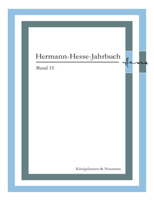 cover image of Hermann-Hesse-Jahrbuch, Band 15